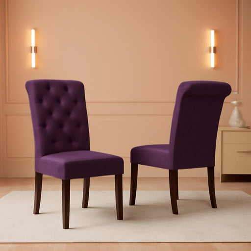 Leviton Purple Tufted Chairs