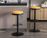 Yellow Fabric Swivel Barstools, Set of 2