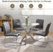 5-Piece round Glass Dining Table Set