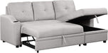 Pull-Out Sectional Sofa Bed with Storage