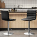 Modern PU Leather Swivel Barstools (Set/2) Black