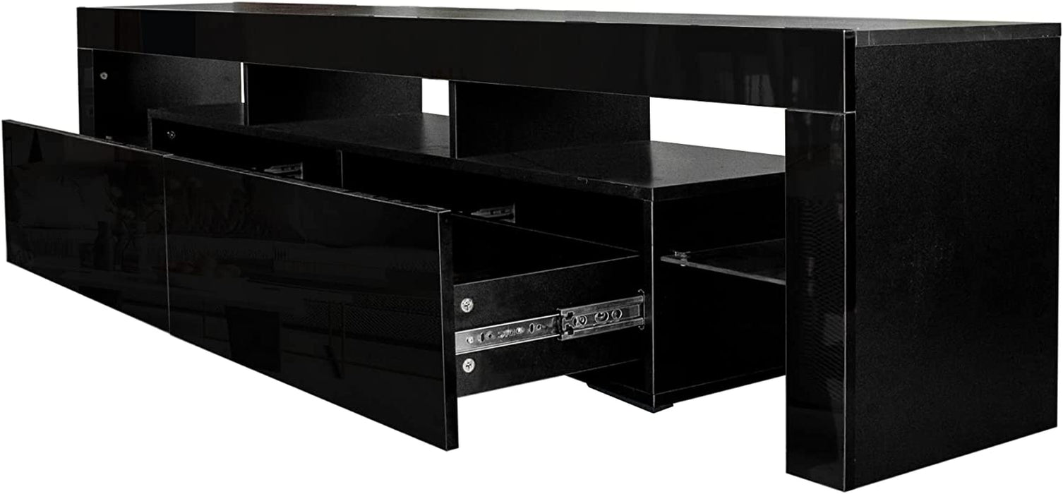 Modern LED TV Stand with Remote Control Lights