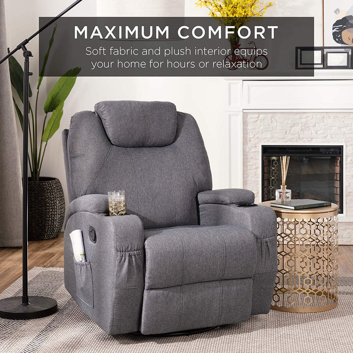 Executive Electric Massage Recliner Chair (Gray)