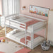 Twin over Twin Bunk Bed with Ladder, White