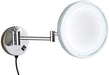 Wall Mounted Makeup Mirrors, Chrome Illuminated Brass