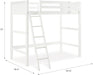 Wood Loft Style Bunk Bed, Twin