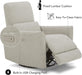 CHITA Power Recliner Swivel Glider Chair, Grey