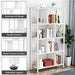 5-Tier Industrial Bookcase with Wood and Metal Frame