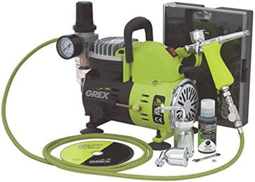 Grex GCK02 Airbrush Combo Kit with Tritium.Ts3 Airbrush, AC1810-A Compressor, Accessories and DVD