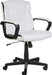 White Office Chair with Armrests and Adjustable Features