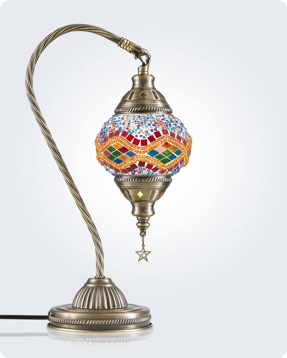 Handmade Turkish Moroccan Lamp with Tiffany Mosaic Glass