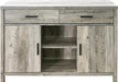 Grey Pine Finish Modern Dining Server Buffet Table