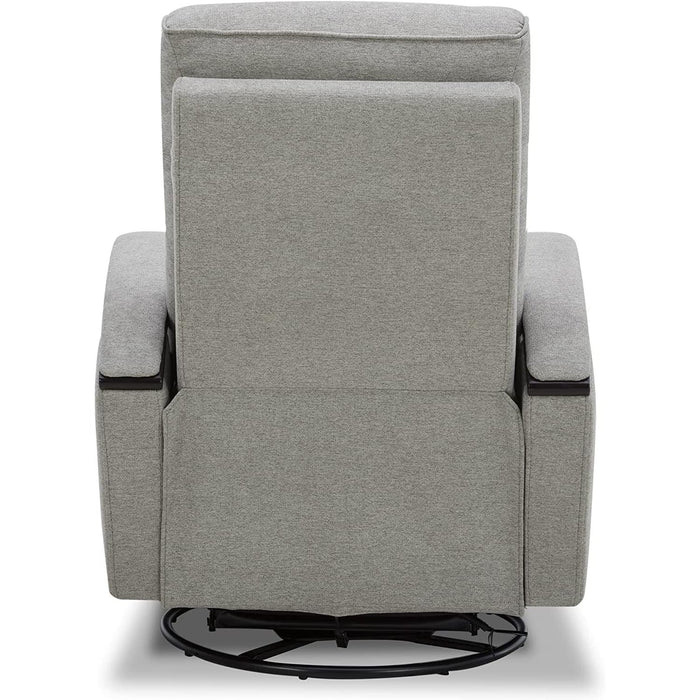 Fabric Power Swivel Glider Rocker Recliner Chair (Light Grey)