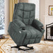 Dark Grey Power Lift Recliner Chair with Massage and Heat