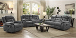 Houston Grey Motion Loveseat with Cupholder