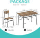 Industrial Rectangular Table and Chairs Set for 4