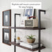 Nutmeg/Black Industrial Pipe Wall Shelves