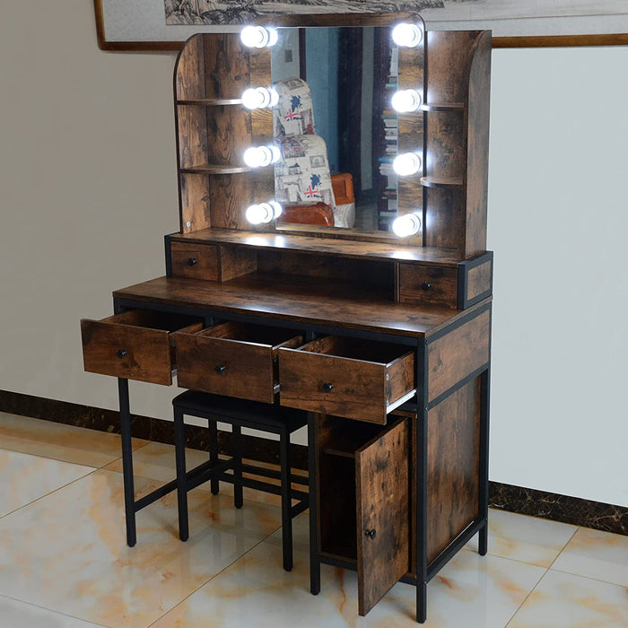 Lighted Makeup Vanity Table with 8 LED Lights