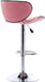 Pink Adjustable Airlift Barstools Set of 2 with Back