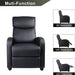 Black PU Leather Reading Reclining Chair