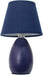 Mini Egg Oval Ceramic Table Lamp in Blue