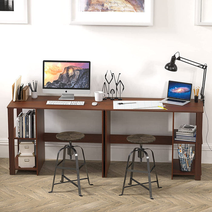 Cherry Desk with Shelves for Home Office