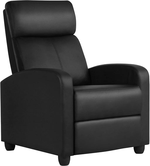 PU Leather Recliner Sofa with Lumbar Support