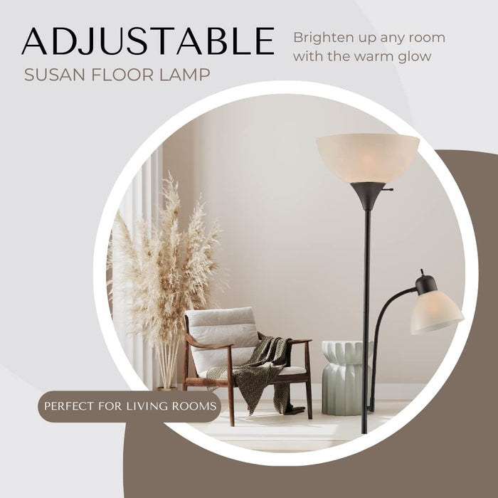 Adjustable Black Floor Lamp - Reading Light
