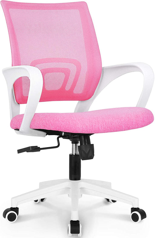 Ergonomic Pink Office Chair with Lumbar Support