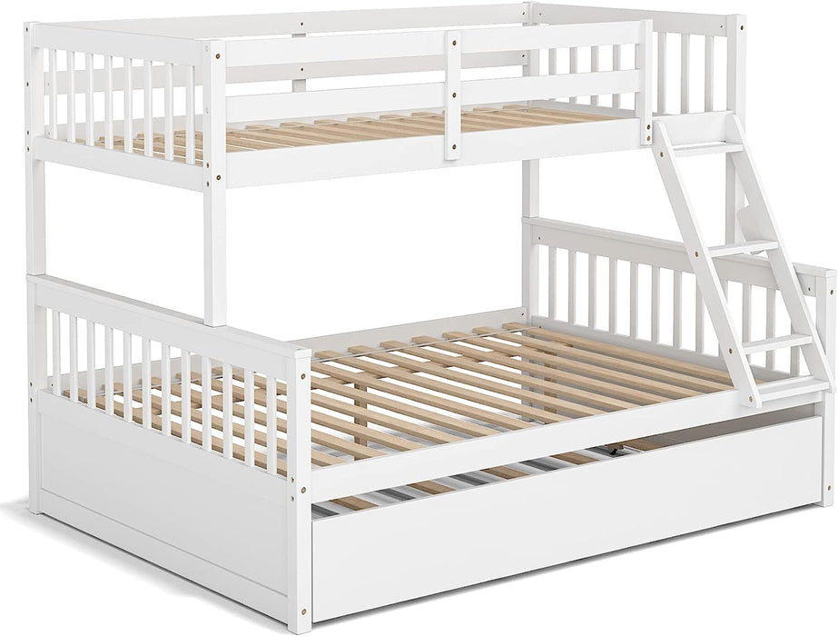 Twin Loft Bed with Ladder, Gray