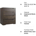 Modern 4 Drawer Dresser with Cut-Out Handles