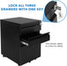 3-Drawer Mobile File Cabinet for Home/Office