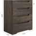 Modern 4 Drawer Dresser with Cut-Out Handles