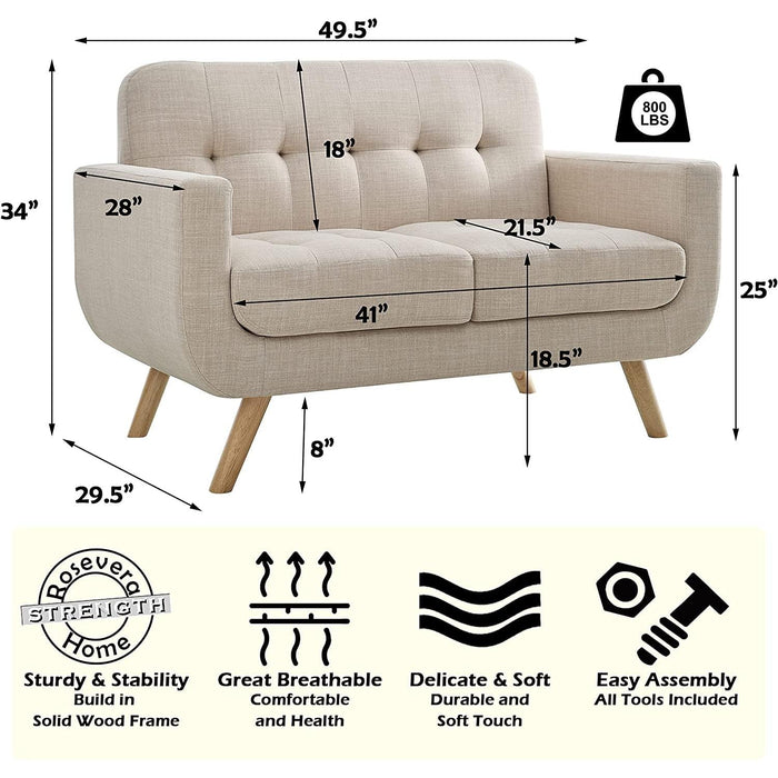 Elena Beige Accent Armchair for Living Room