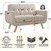 Elena Beige Accent Armchair for Living Room