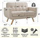 Elena Beige Accent Armchair for Living Room