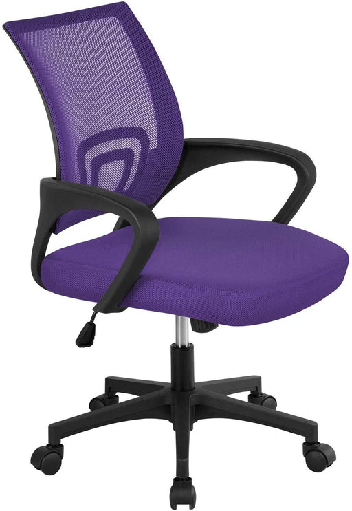 Ergonomic Purple Office Chair with Lumbar Support