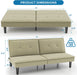 Sage Green Futon Sofa Bed for Small Spaces