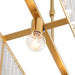 Luxury K9 Crystal Pendant Light Modern Chandelier Lighting Fixture Rectangular Ceiling Lights Rectangle Crystal Hanging Lamp for Living Room Bedroom (Golden)