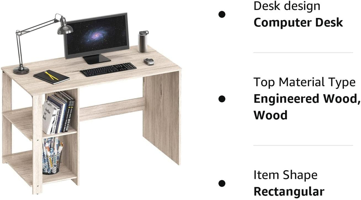 Maple Desk with Shelves for Home Office