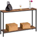 Industrial Narrow Console Table with Shelf