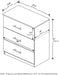 Solid White Simple Design 3-Drawer Dresser