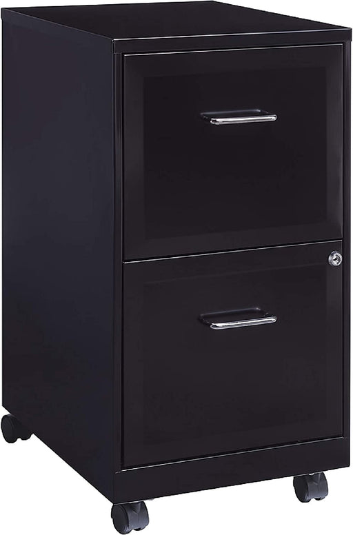 Secure Black 2-Drawer File Cabinet (Letter Size)