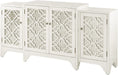 Modern White Verona Media Console Cabinet