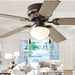 44 Inch Hugger Indoor Ceiling Fan with Light Kit, Bronze, 5 Blades, Reverse Airflow