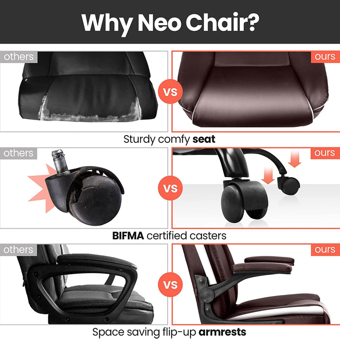 Adjustable Brown Office Chair with Ergonomic Support