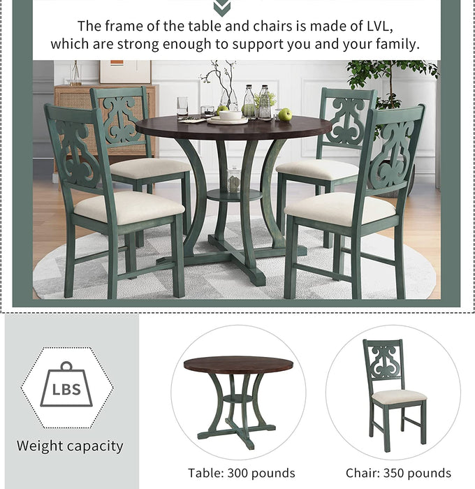 5-Piece round Kitchen Table Set