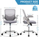 Ergonomic Grey Office Chair with Wheels and Armrests