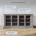 Gray Wash Sideboard with Glass Display Cabinet