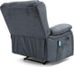 Lindale Massage Recliner, Wood, Charcoal + Black